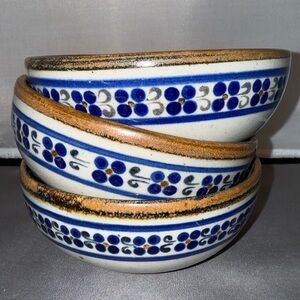 Xochiquetzal Tonala Mexican Pottery Bowl Signed by Teresa Duran